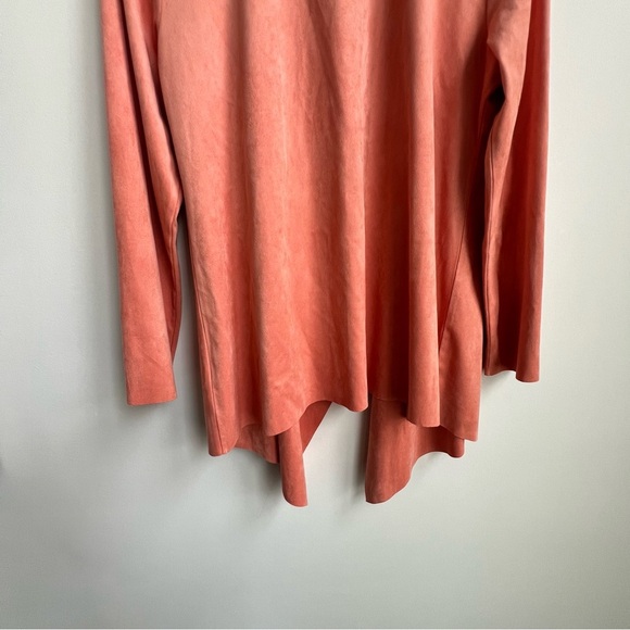 Soft Surroundings Shape Drape Faux Suede Jacket Western Orange Large Lagenlook - Picture 10 of 10